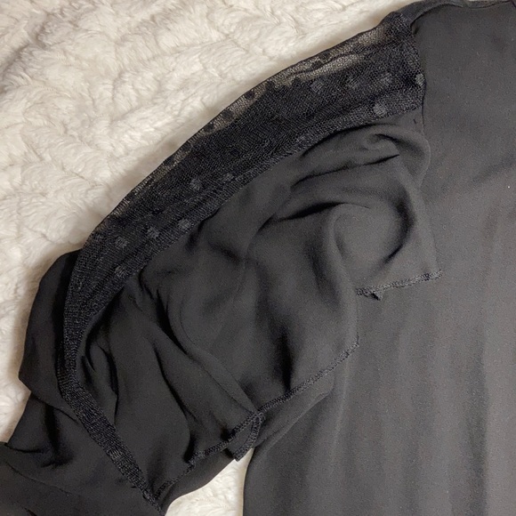 CLOSING SALE Ruffle Top w/ Sheer Polka Dots - Picture 2 of 8